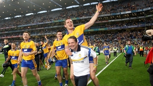 Davy Fitzgerald celebrates with John Conlon
