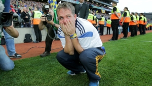 Clare manager Davy Fitzgerald reacts at the final whistle