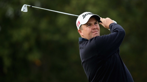 Shane Lowry pictured teeing off on the 13th hole at Carnoustie