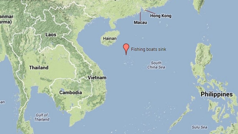 Three fishing boats were hit by Typhoon Wutip near the Paracel Islands (Pic: Google)