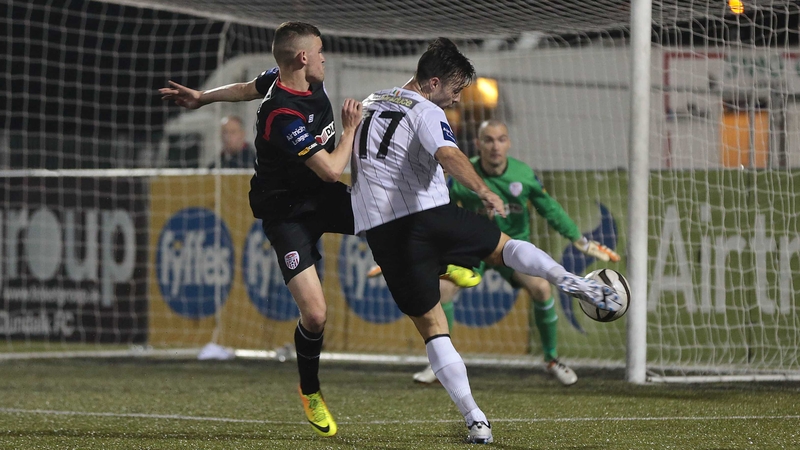 Richie Towell scores the first of three goals