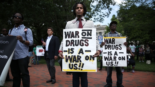 Protesters from the New York Afro Latinos Immigration Service during a rally in Washington in June