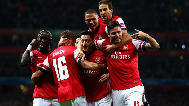 Mesut Ozil opened the scoring as Arsenal continue their impressive run on all fronts