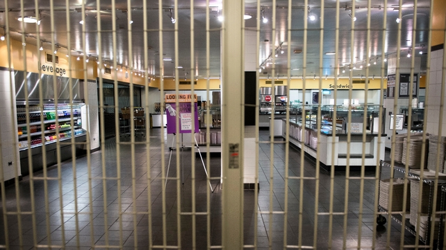 The canteen in the Senate was also shuttered