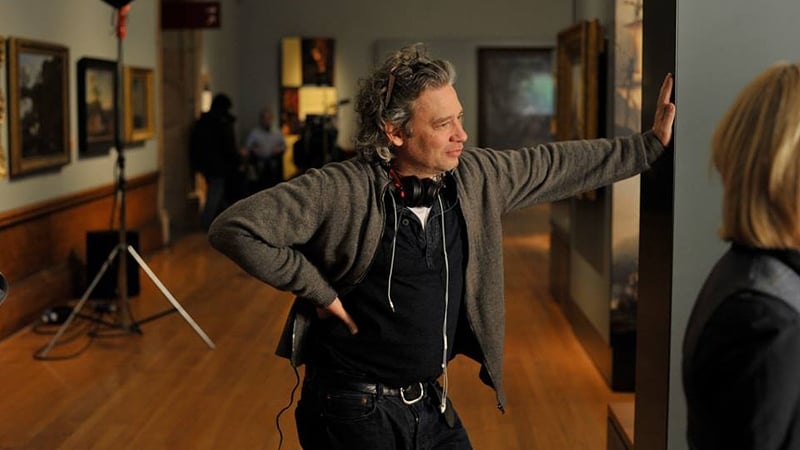 Dexter Fletcher on the set of Sunshine on Leith