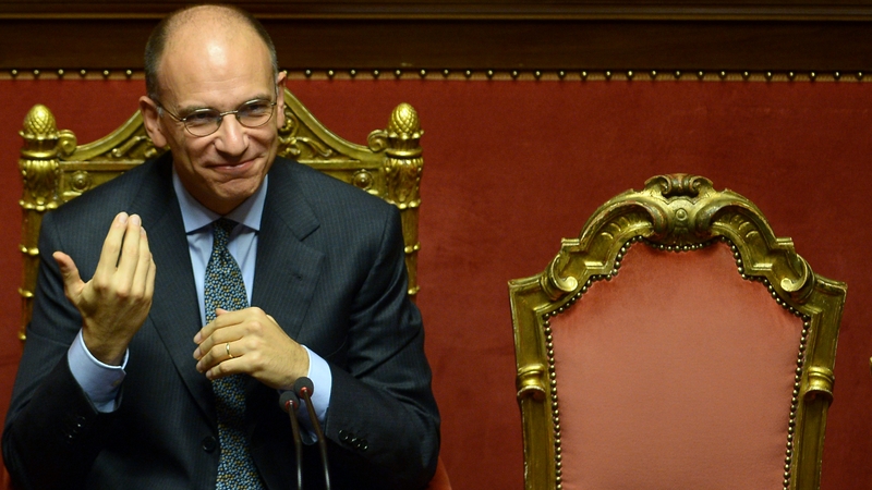 Enrico Letta said Italy risked being left without a stable government if his administration fell