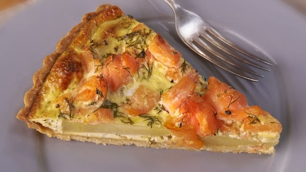 Potato, Smoked Salmon and Dill Tart