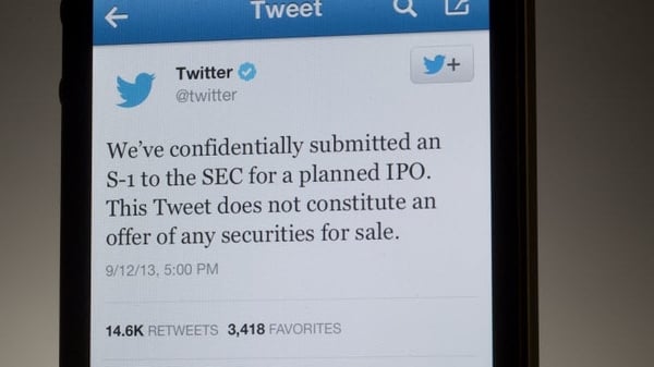 Twitter heading towards largest Silicon Valley flotation since Facebook's IPO in 2012