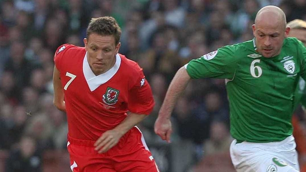 Bellamy in action for Wales against Ireland
