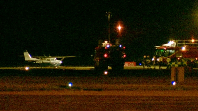 The passenger in the light aircraft had to land it with the help of two instructors from the ground