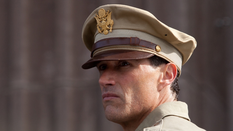 Matthew Fox plays General Fellers, who walks a thin line between duty and his abiding love for the young, demure teacher, Aiya