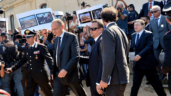 José Manuel Barroso and Enrico Letta were heckled by crowds