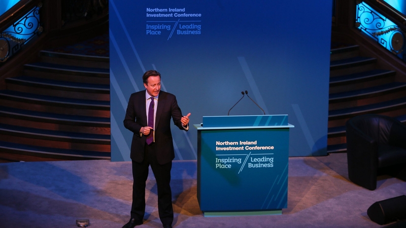 David Cameron made no apology for being a salesman for Northern Ireland during his speech to delegates