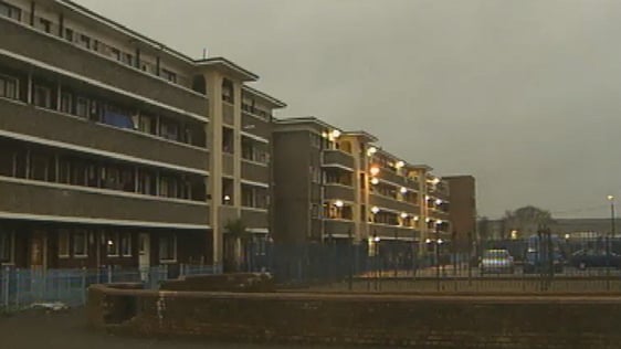 Fatima Mansions flat complex pictured during a report on Budget 2000 on 1 December, 1999.