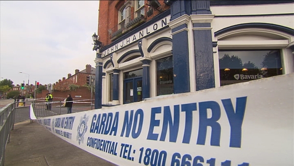 Scene of shooting outside north city Dublin pub where four people were hit by gunman