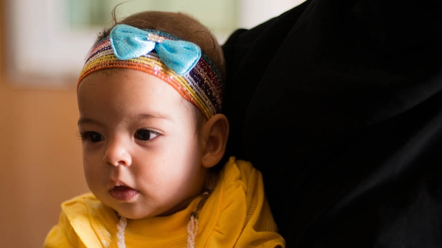 Four-month-old Leen at Zaatari
