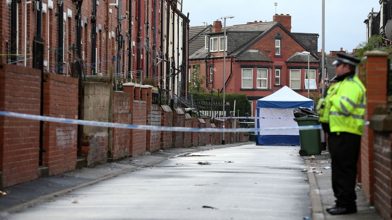 Police were called to the scene in the Harehills area of Leeds yesterday evening