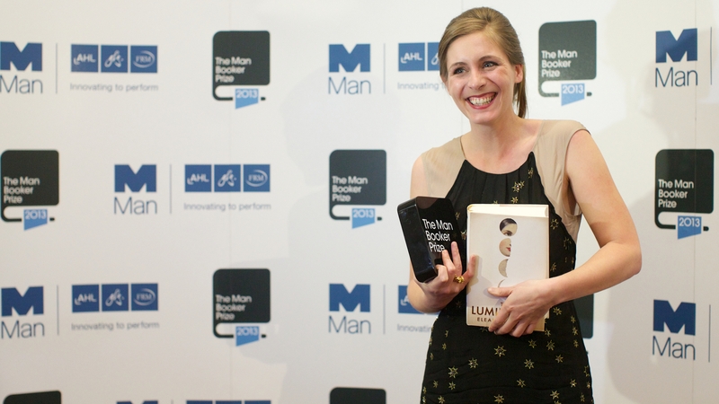 A delighted Eleanor Catton after winning the Man Booker prize for her novel "The Luminaries"