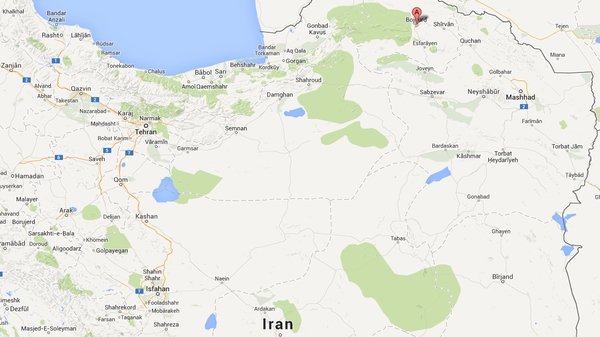 The hanging took place in Bojnourd prison in northeast Iran (Pic: Google Maps)