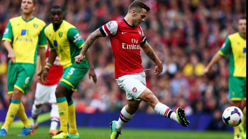 Jack Wilshere puts Arsenal ahead at the Emirates