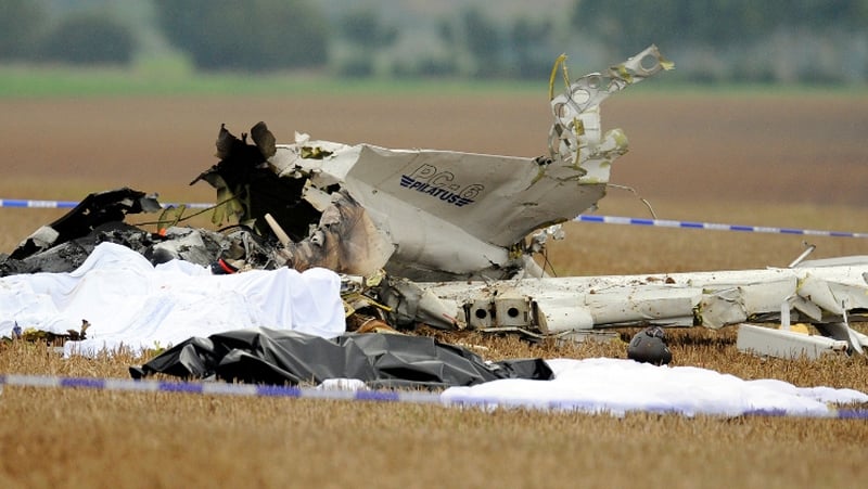 The plane took off from a small airport near Namur carrying members of a local skydiving club