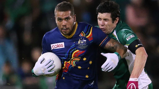 Lance 'Buddy' Franklin is closely marked by Seán Cavanagh