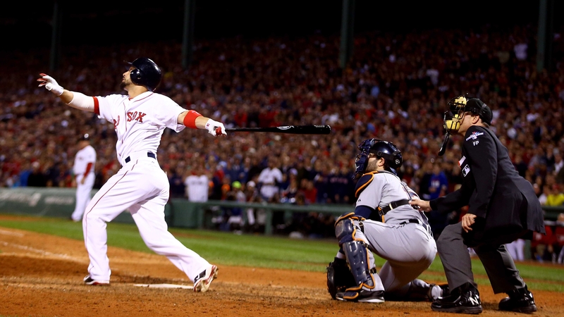Shane Victorino provided the highlight at Fenway Park with his grand slam