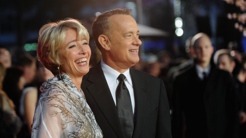 Emma Thompson with Saving Mr Banks co-star Tom Hanks