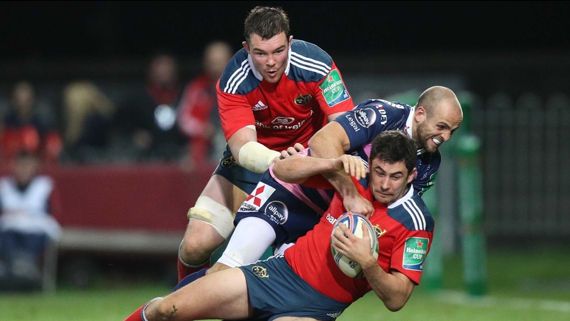 Felix Jones lines out for Munster at full-back