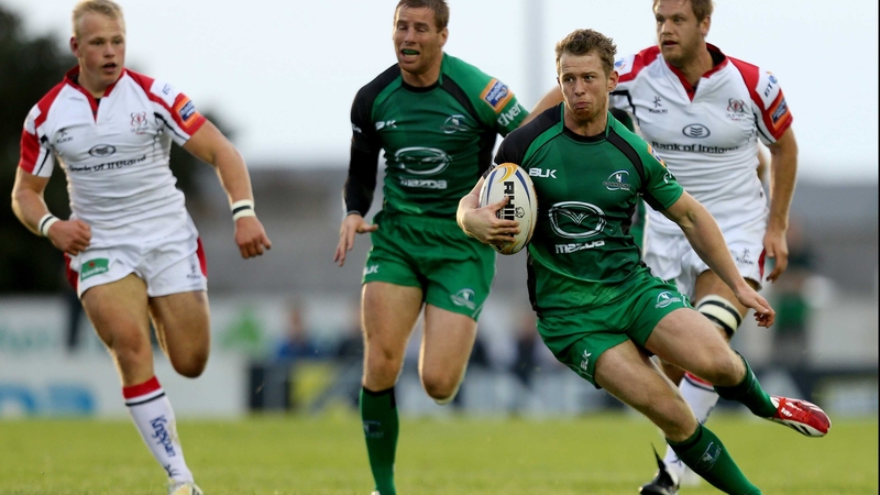 Matt Healy sidesteps against Ulster