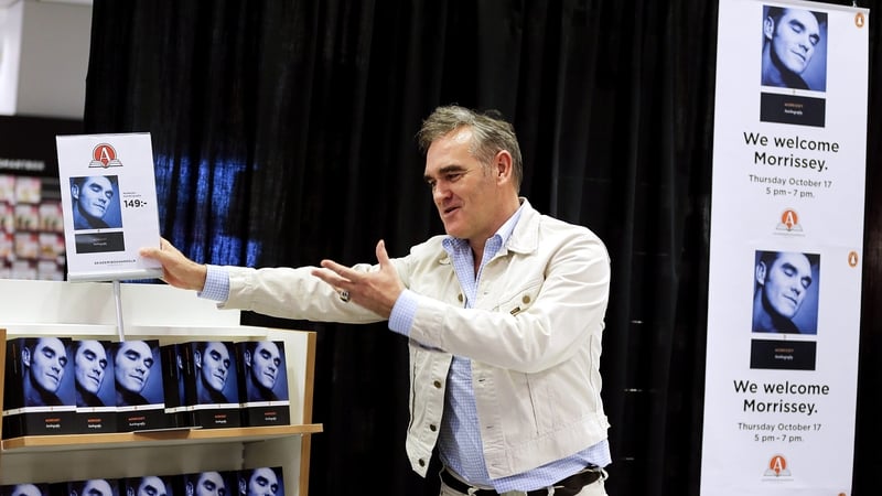 Morrissey at the recent launch of his autobiography in Sweden