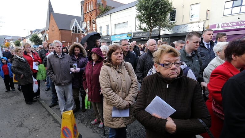 The memorial service was held this afternoon for the victims of the Shankill Road bombing