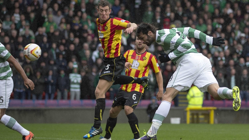 Georgios Samaras gave the Hoops a 1-0 half-time lead