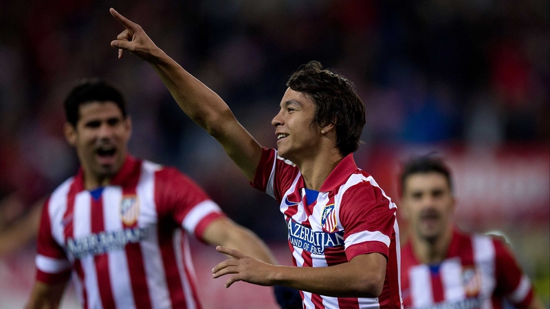 Oliver Torres celebrates scoring inside the first minute against Betis