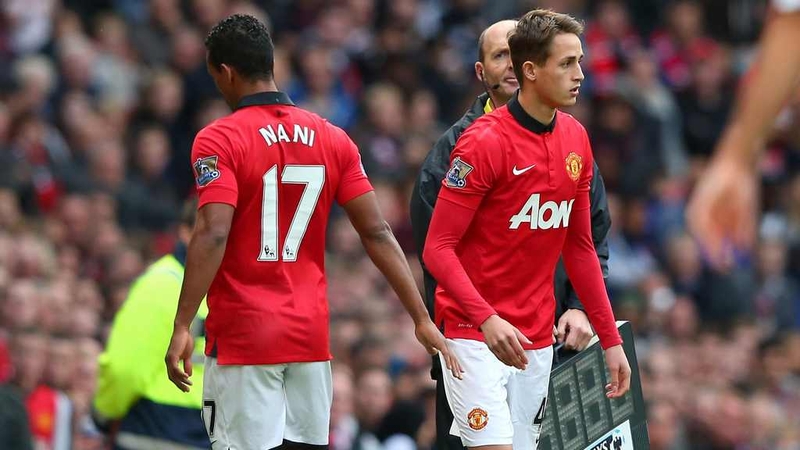 Nani was booed as he left the field on Saturday