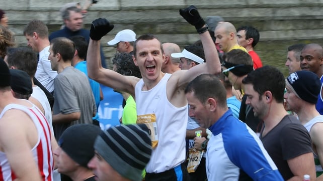 Belfast Runner Colin Draine photographed at the start of the Dublin Marathon