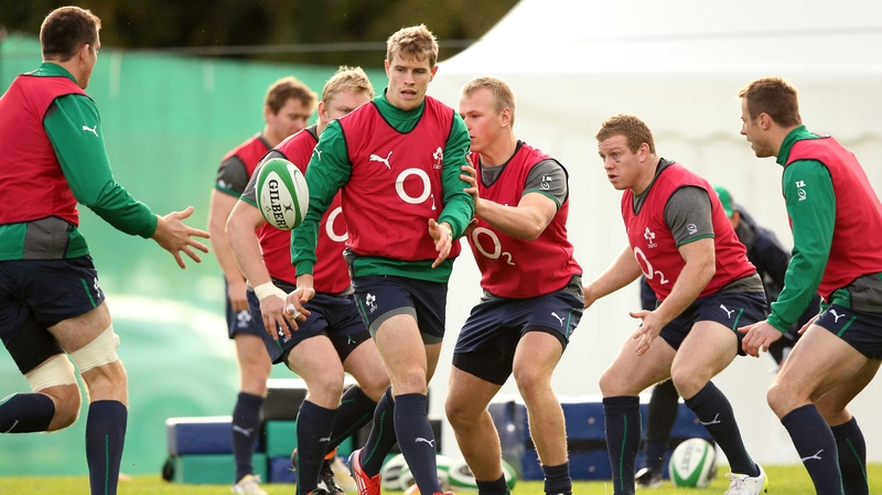 Ulster winger Andrew Trimble in training at Carton House