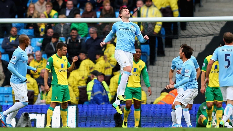 Matija Nastasic was on of seven different scorers for Manchester City