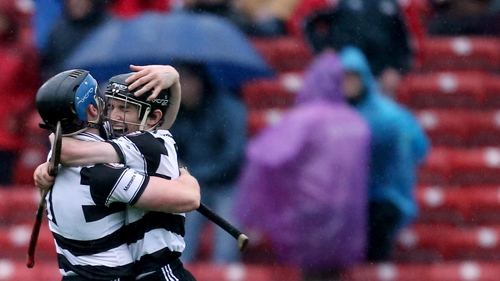 Midleton’s Conor Lehane celebrates with Brian Hartnett at the final whistle