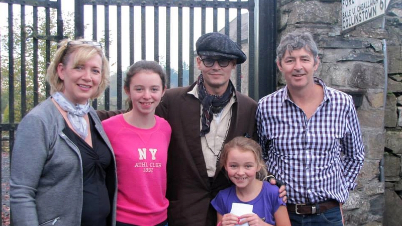 The Weir family and their very famous customer