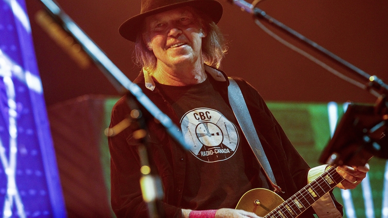 Neil Young playing Live at the Marquee Cork on July 10
