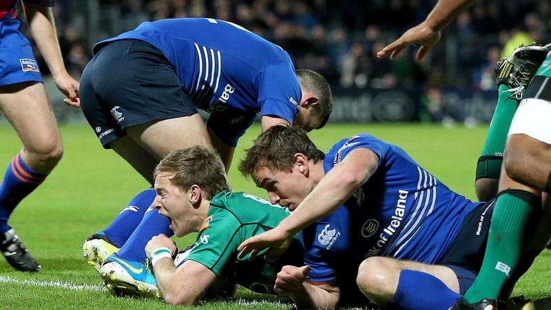 Kieran Marmion touches down against Leinster