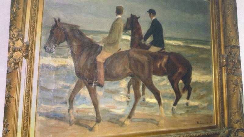 Many paintings discovered in Munich were displayed during today's news conference