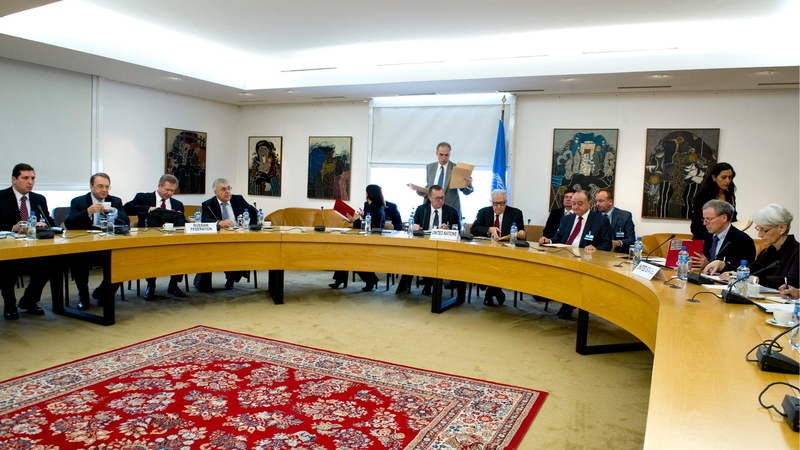 UN-Arab League envoy Lakhdar Brahimi chaired the talks in Geneva