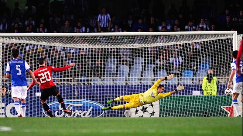 Robin van Persie missed a penalty for the English league champions