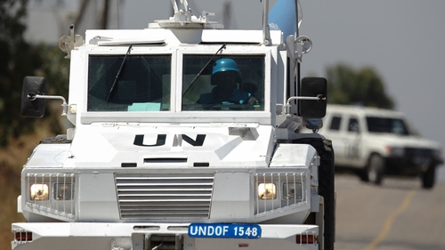 Irish troops are serving with the United Nations Disengagement Observer Force in Syria