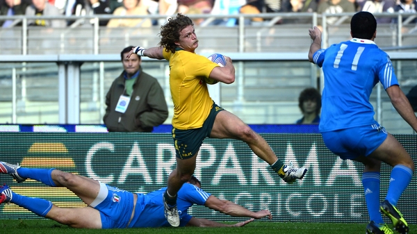 Nick Cummins of Australia scored a brace of tries for Australia