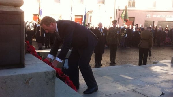 Taoiseach Enda Kenny laid a wreath at the War Memorial in Enniskillen (Pic: Merrionstreet.ie)
