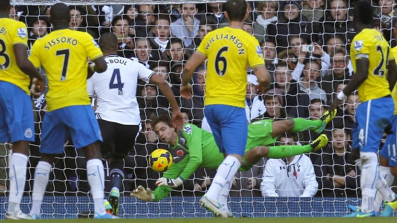 Newcastle goalkeeper Tim Krul pulled off a series of brilliant saves to deny Spurs