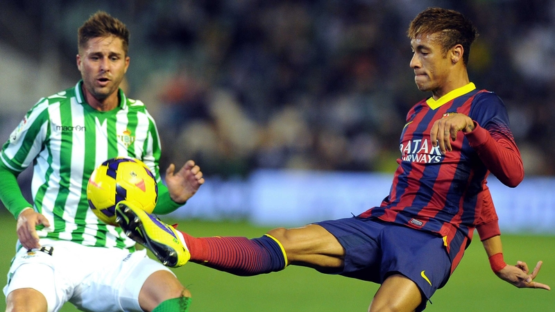 Neyamar bagged one of Barcelona's four goals against Real Betis